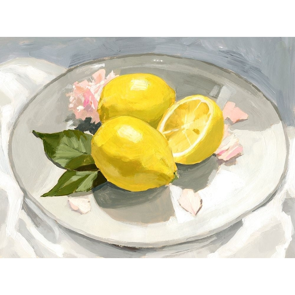 Lemons on a Plate I Poster Print - Victoria Barnes-VARPDX185006FN Image 1