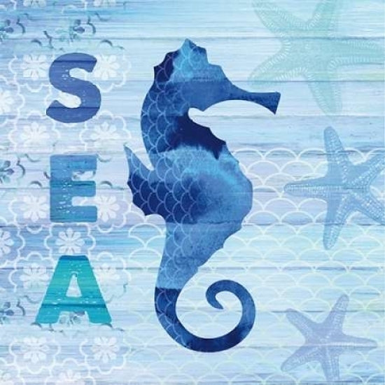 Sea Glass Seahorse Poster Print by Studio Bella-VARPDX18572 Image 1