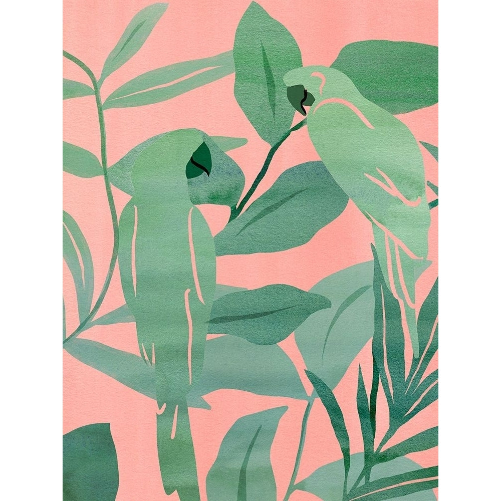 Pink and Green Birds of Paradise II Poster Print - Melissa Wang-VARPDX185777Z Image 1