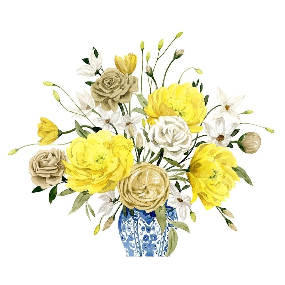 Yellow and Ultramarine Bouquet III Poster Print - Grace Popp-VARPDX187589Z Image 1