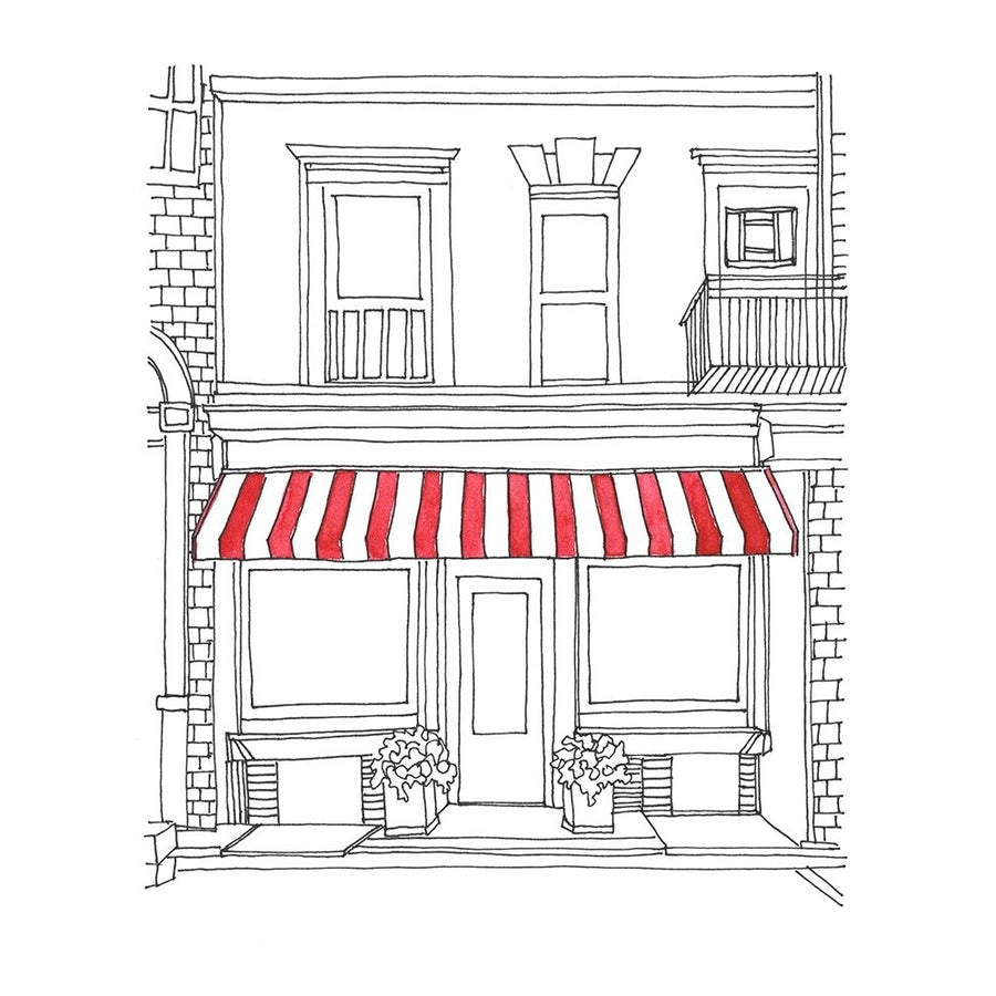 Striped Awning V Poster Print - Regina Moore-VARPDX188987Z Image 1