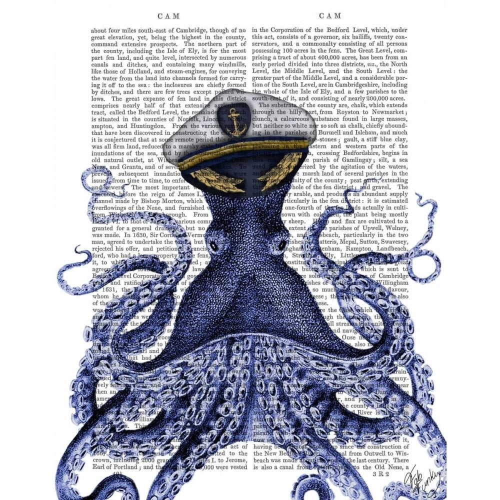 Captain Octopus Poster Print - Funky Fab-VARPDX190015D Image 1