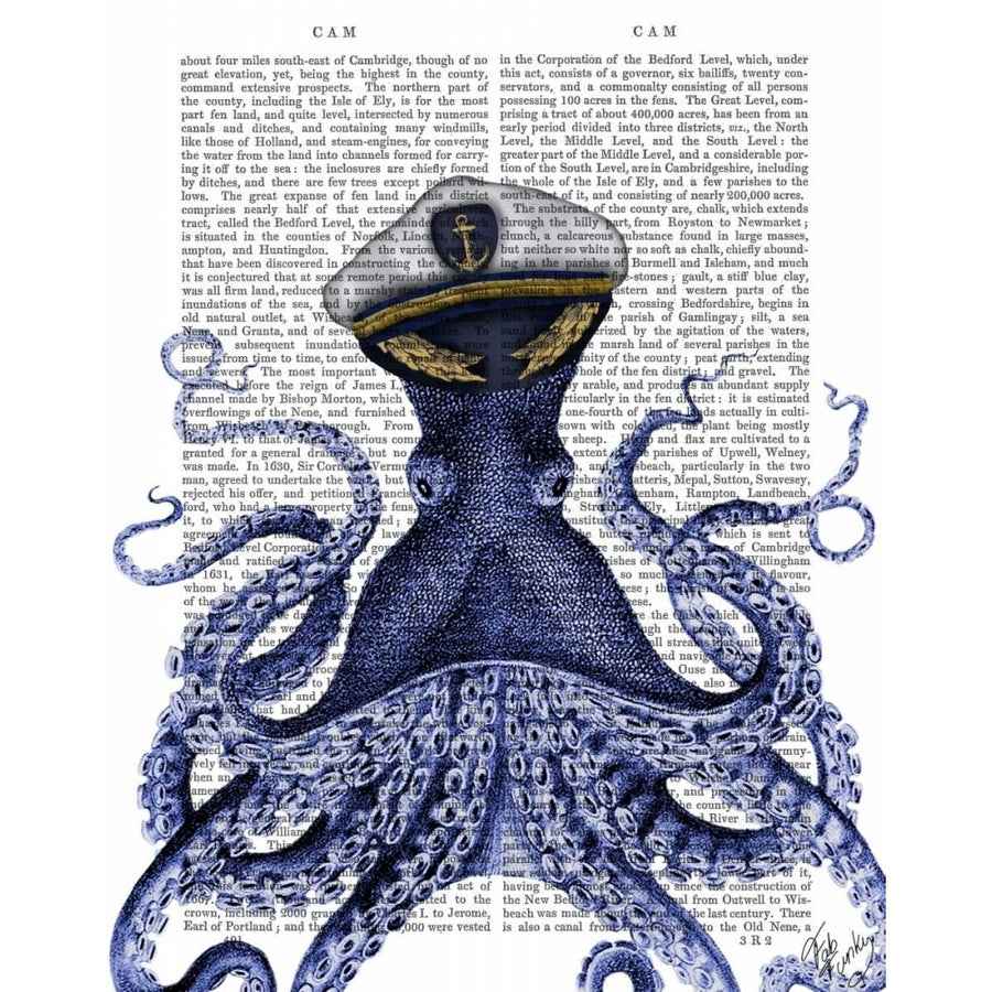 Captain Octopus Poster Print - Funky Fab-VARPDX190015D Image 1