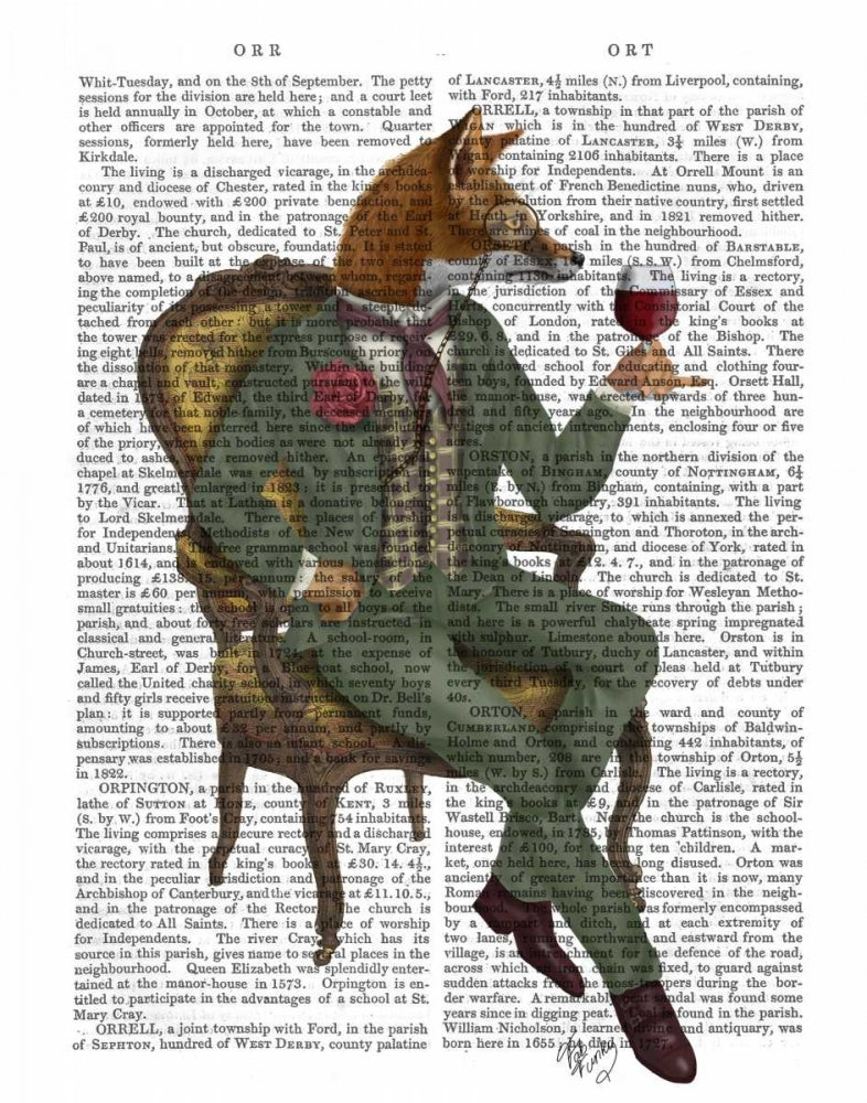 Wine Taster Fox Full Poster Print - Funky Fab-VARPDX190060D Image 1