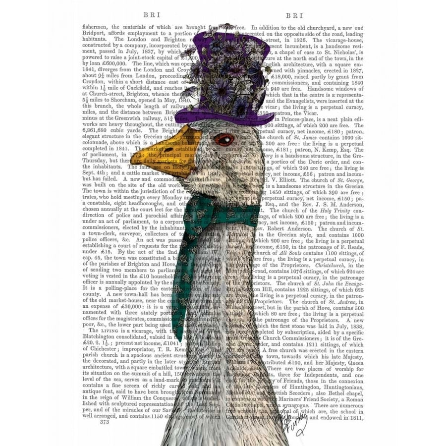 Goose in Purple Hat Poster Print - Funky Fab-VARPDX190054D Image 1