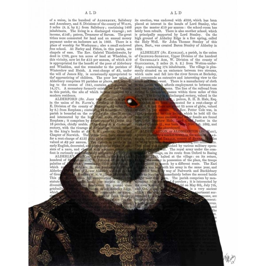 Elizabethan Goose in a Ruff Poster Print - Funky Fab-VARPDX190075D Image 1