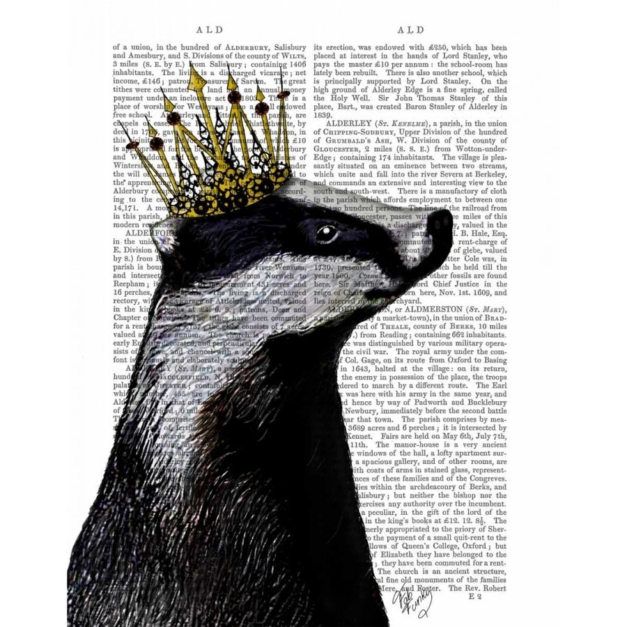 Badger King Poster Print - Funky Fab-VARPDX190134D Image 1