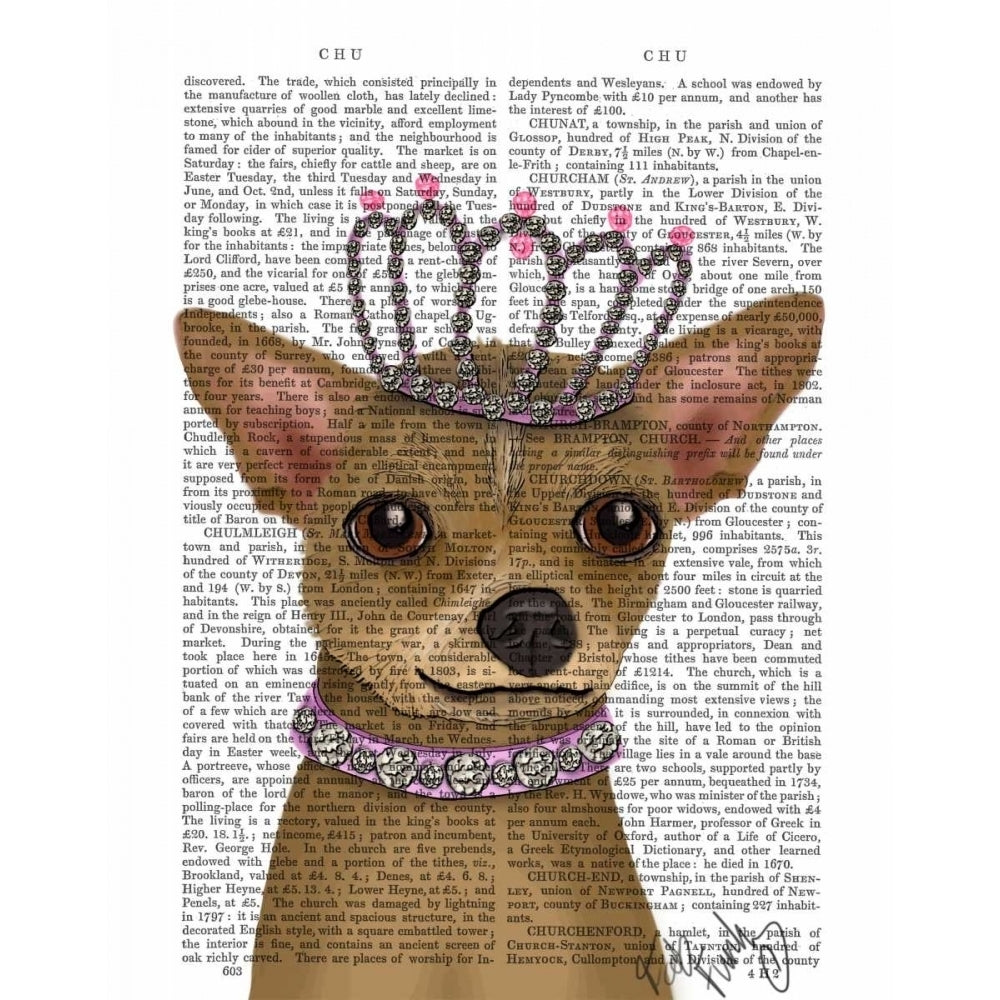 Chihuahua And Tiara Poster Print - Funky Fab-VARPDX190162D Image 1