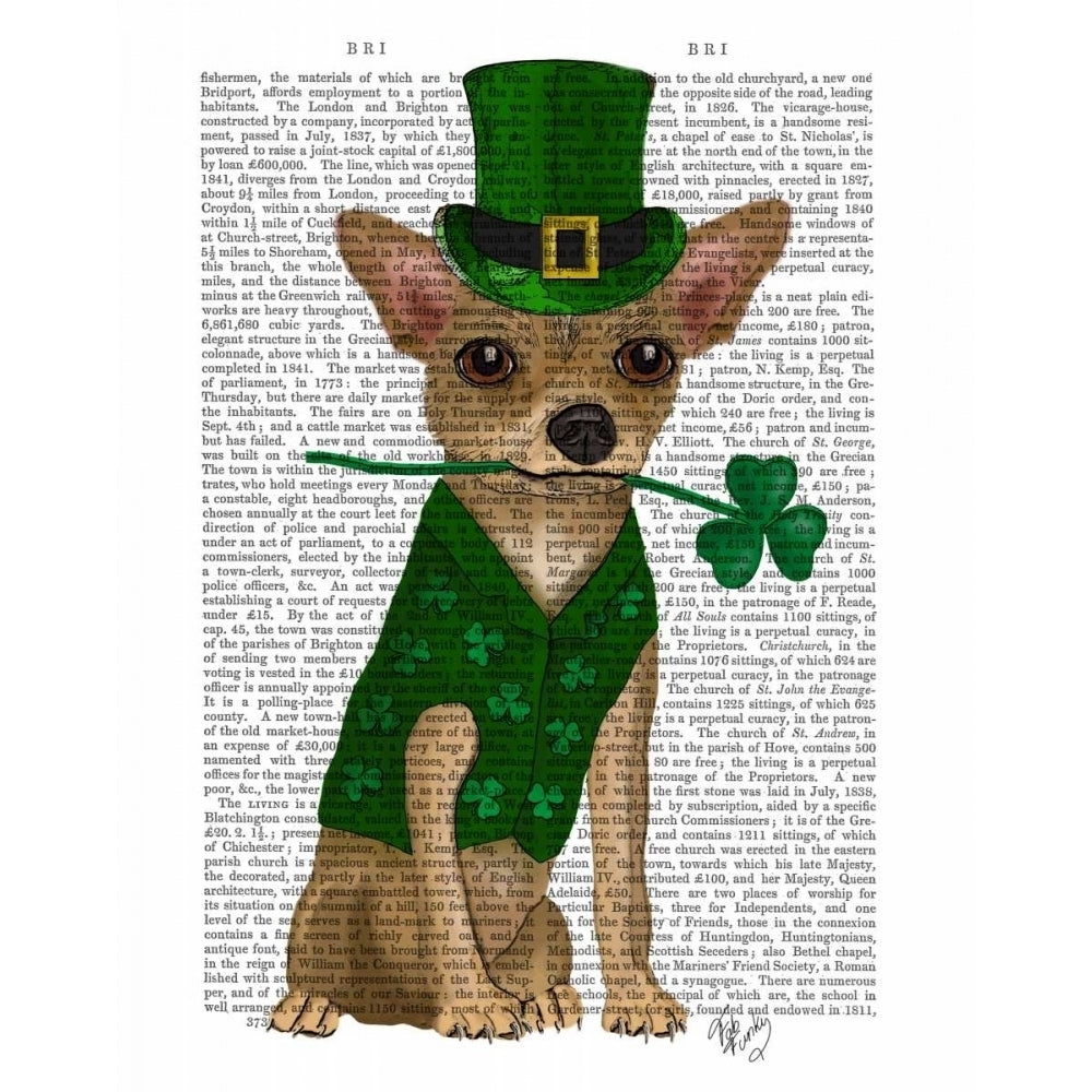 Chihuahua Leprechaun Poster Print - Funky Fab-VARPDX190166D Image 1