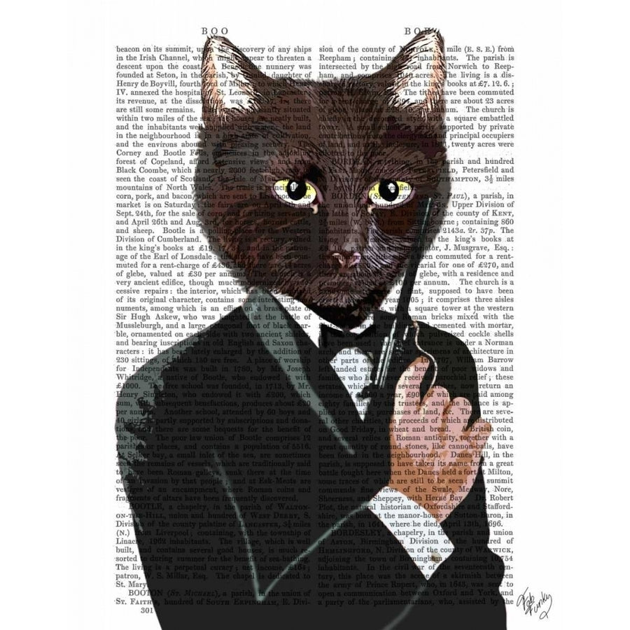 James Bond Cat Poster Print - Funky Fab-VARPDX190157D Image 1