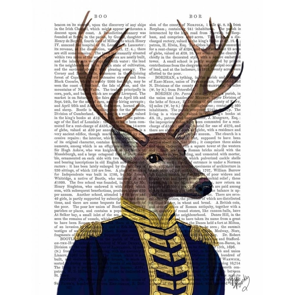 Captain Deer Poster Print - Funky Fab-VARPDX190179D Image 1