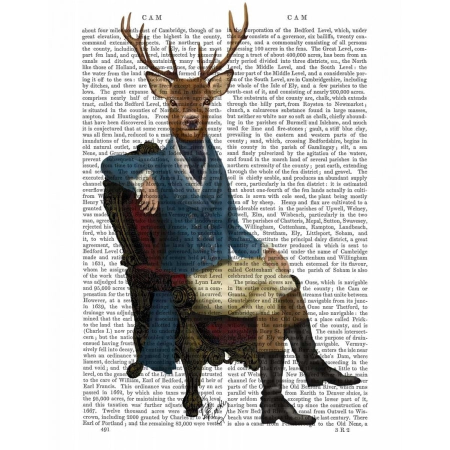 Distinguished Deer Full Poster Print - Funky Fab-VARPDX190181D Image 1