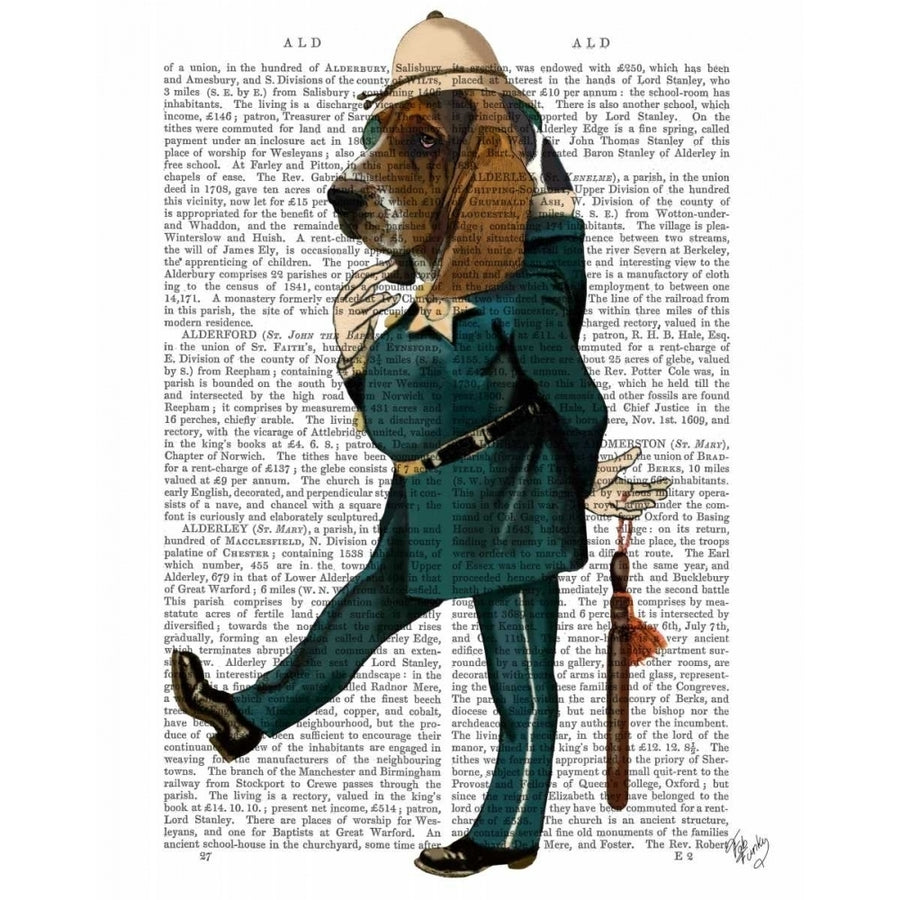 Basset Hound Policeman Poster Print - Funky Fab-VARPDX190206D Image 1