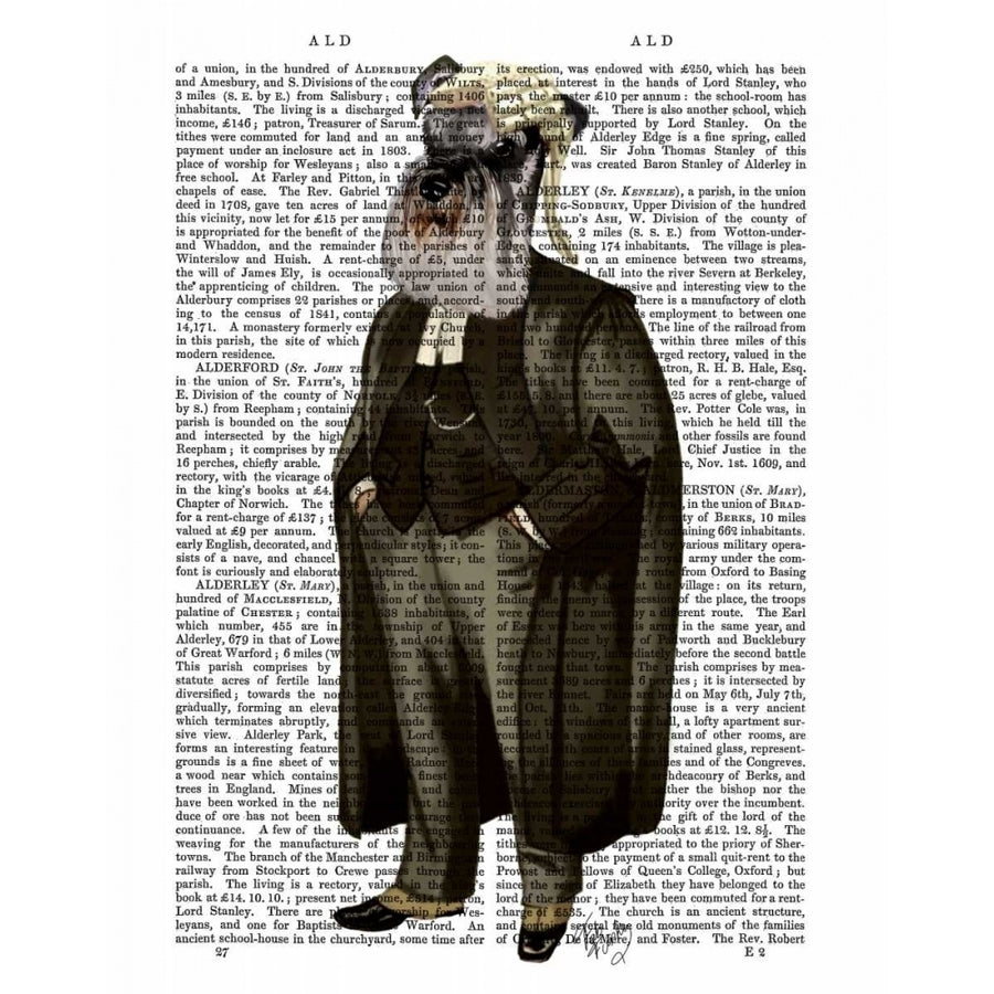 Schnauzer Lawyer Poster Print - Funky Fab-VARPDX190252D Image 1