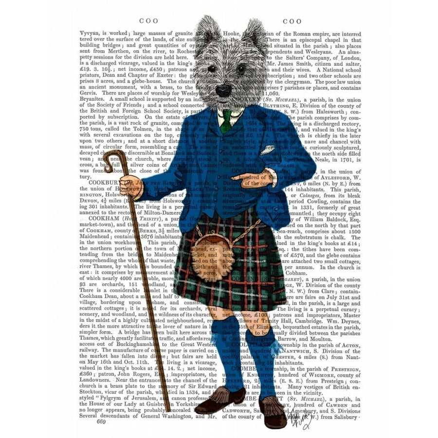 West Highland Terrier in Kilt Poster Print - Funky Fab-VARPDX190274D Image 1