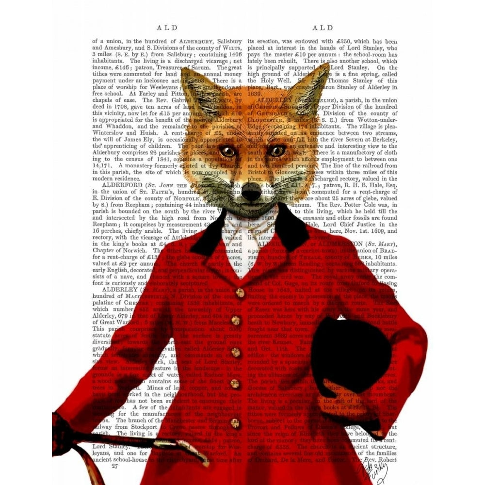 Fox Hunter 2 Portrait Poster Print - Funky Fab-VARPDX190310D Image 1