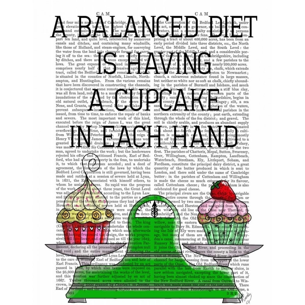 A Balanced Diet Illustration Poster Print - Funky Fab-VARPDX190322D Image 1