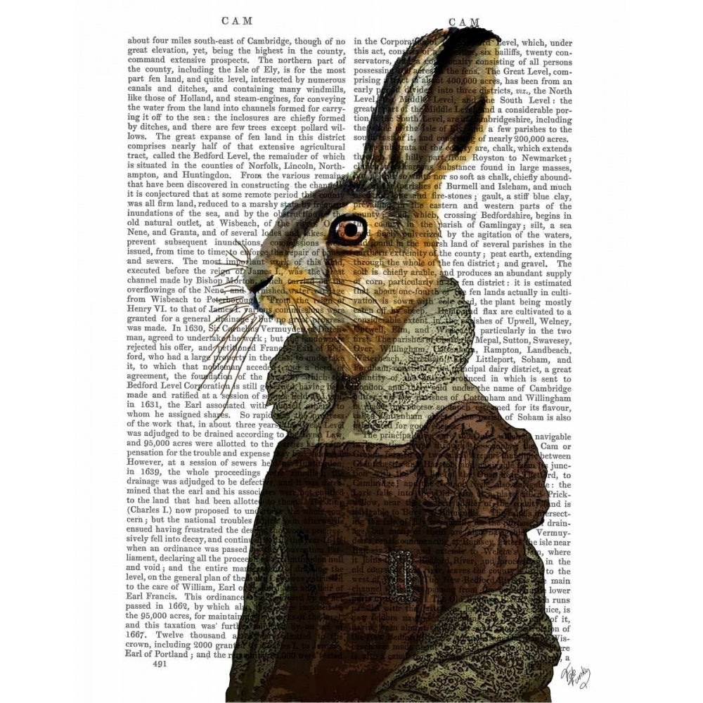 Madam Hare Portrait Poster Print - Funky Fab-VARPDX190330D Image 1