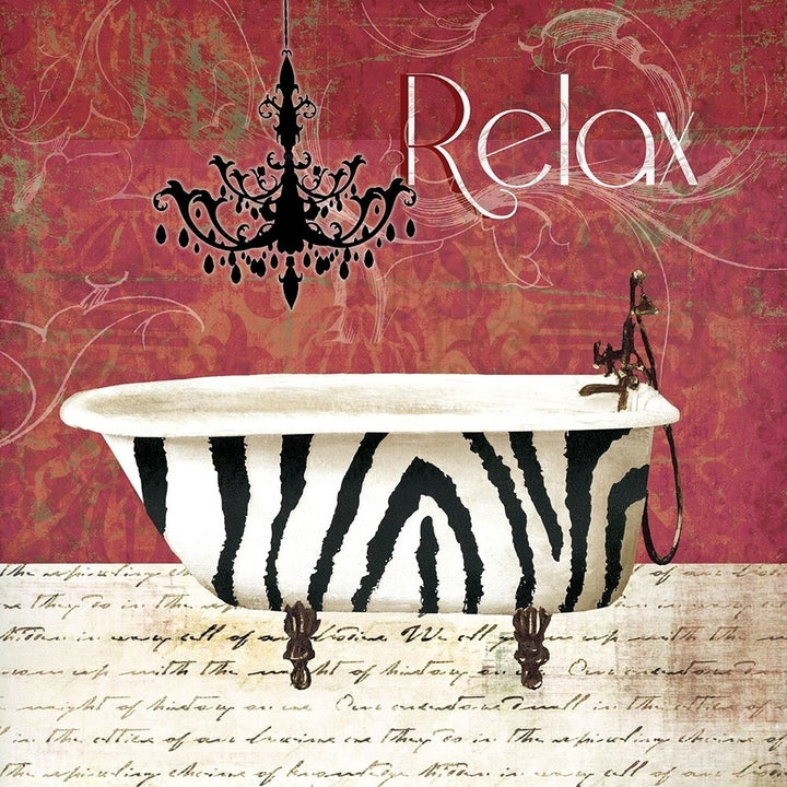 Zebra Bath Poster Print by Carol Robinson-VARPDX19034 Image 1