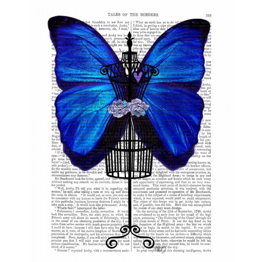 Mannequin Blue Butterfly Poster Print - Funky Fab-VARPDX190353D Image 1