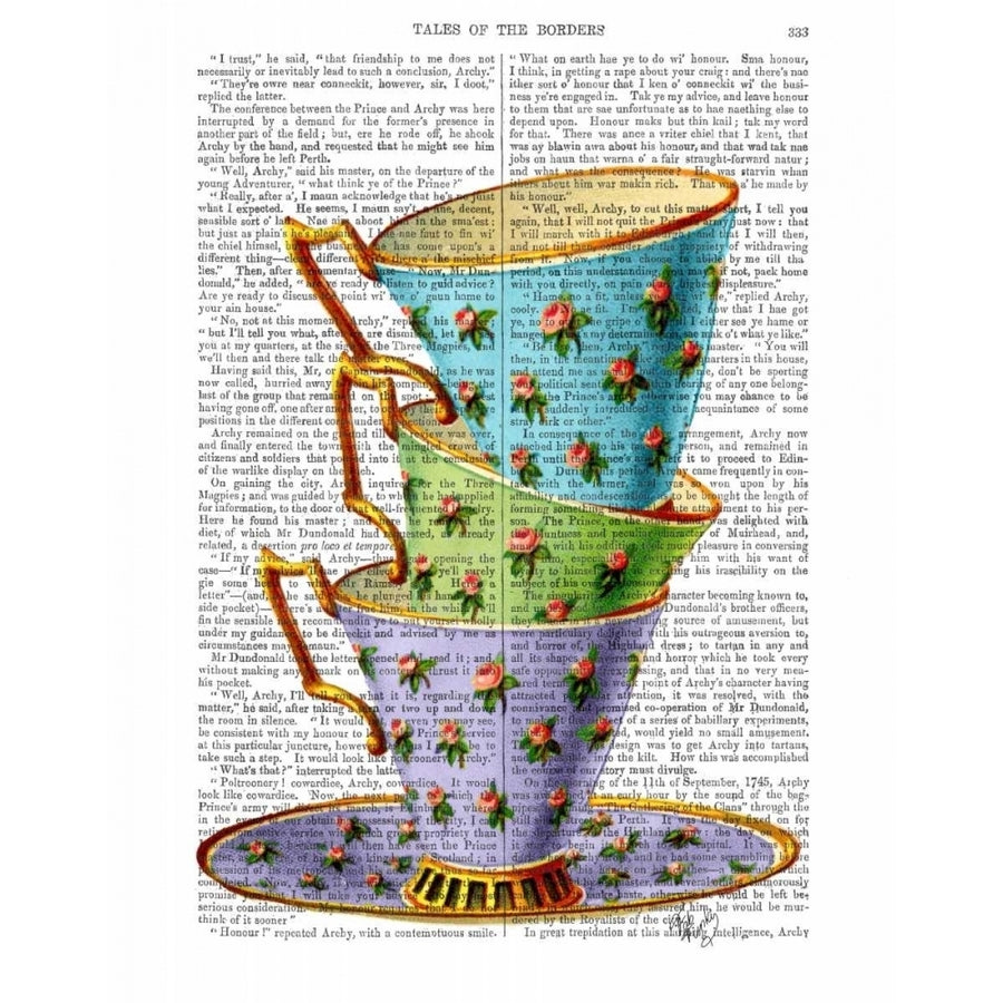 Stack Of Three Vintage Teacups Poster Print - Funky Fab-VARPDX190380D Image 1