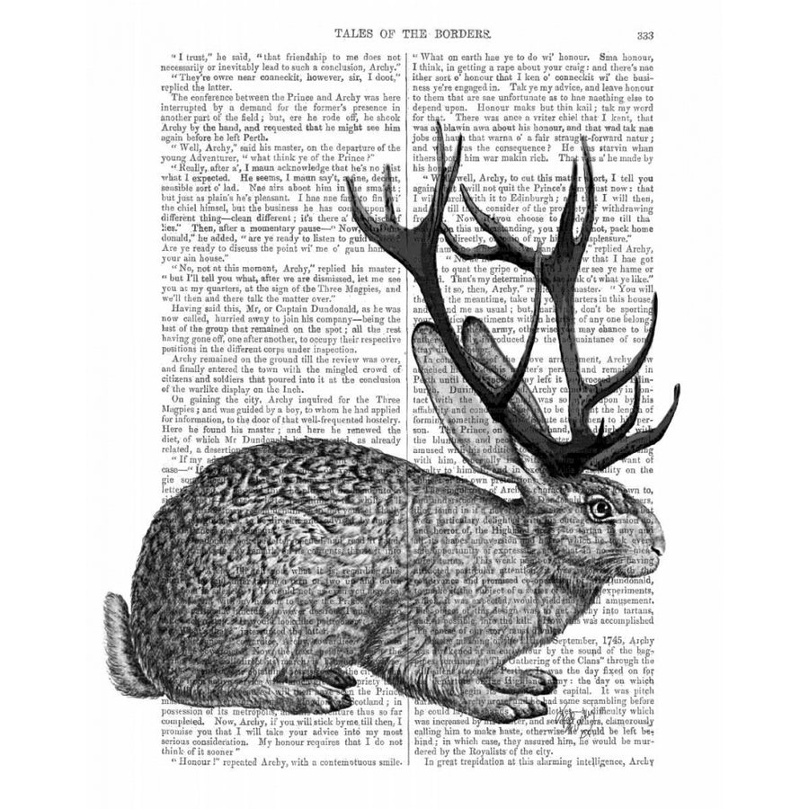 Jackalope Portrait 1 Poster Print - Funky Fab-VARPDX190395D Image 1