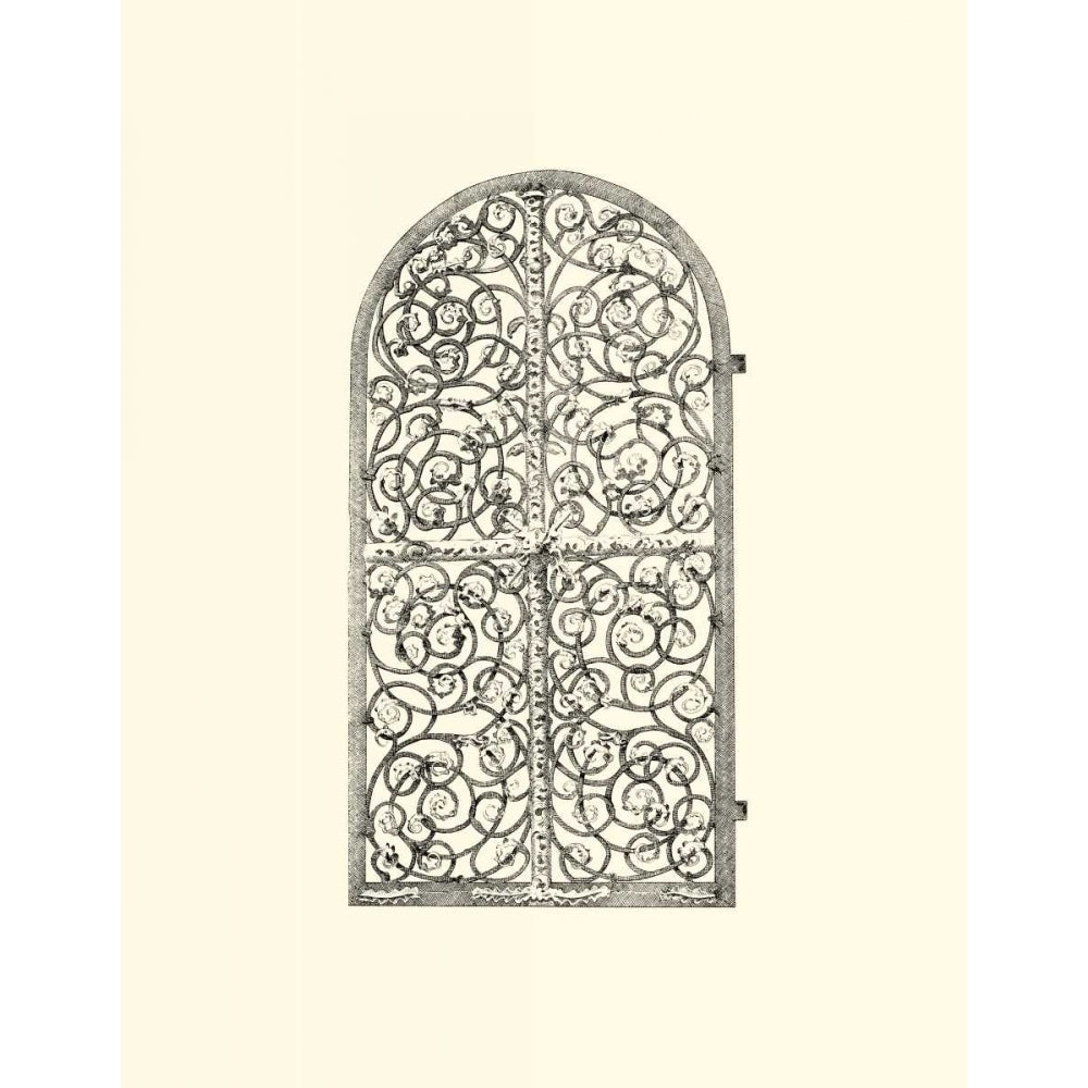 B-W Wrought Iron Gate VI Poster Print - Unknown-VARPDX1903Z Image 1