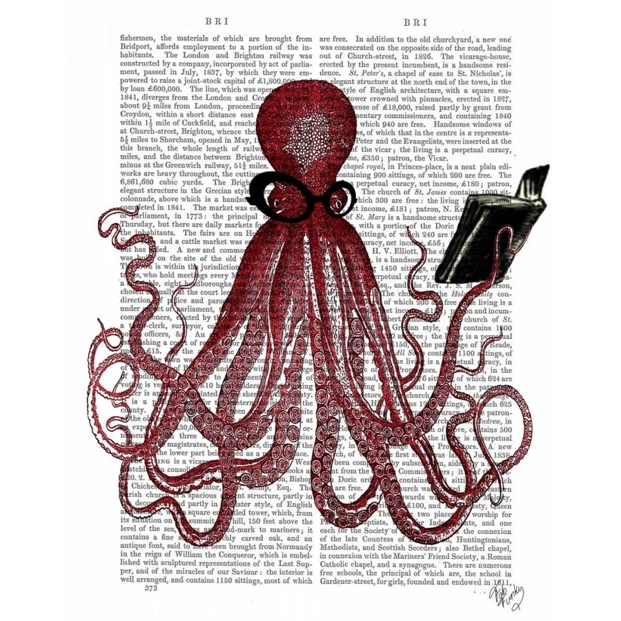 Intelligent Octopus Poster Print - Funky Fab-VARPDX190412D Image 1