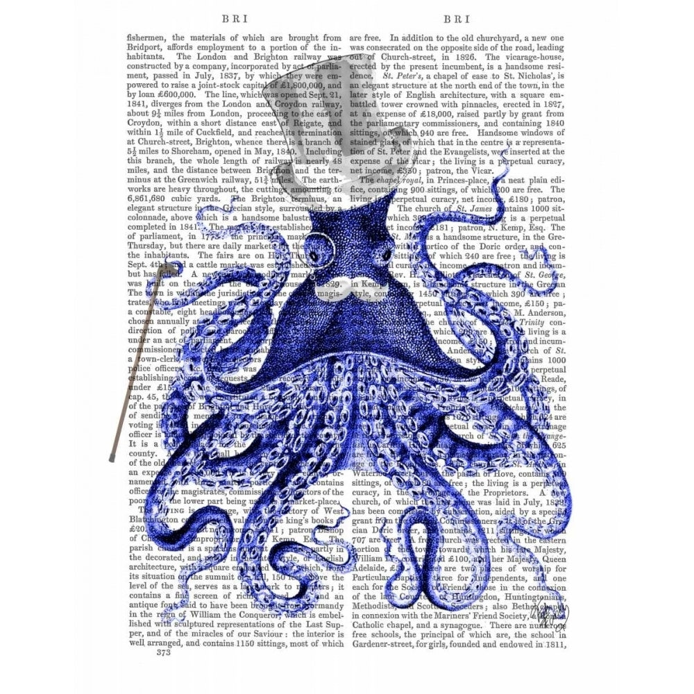 Octopus About Town Poster Print - Funky Fab-VARPDX190411D Image 1