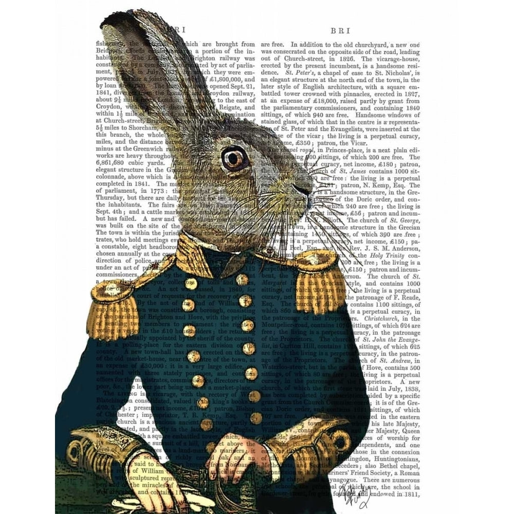 Lieutenant Hare Poster Print - Funky Fab-VARPDX190440D Image 1