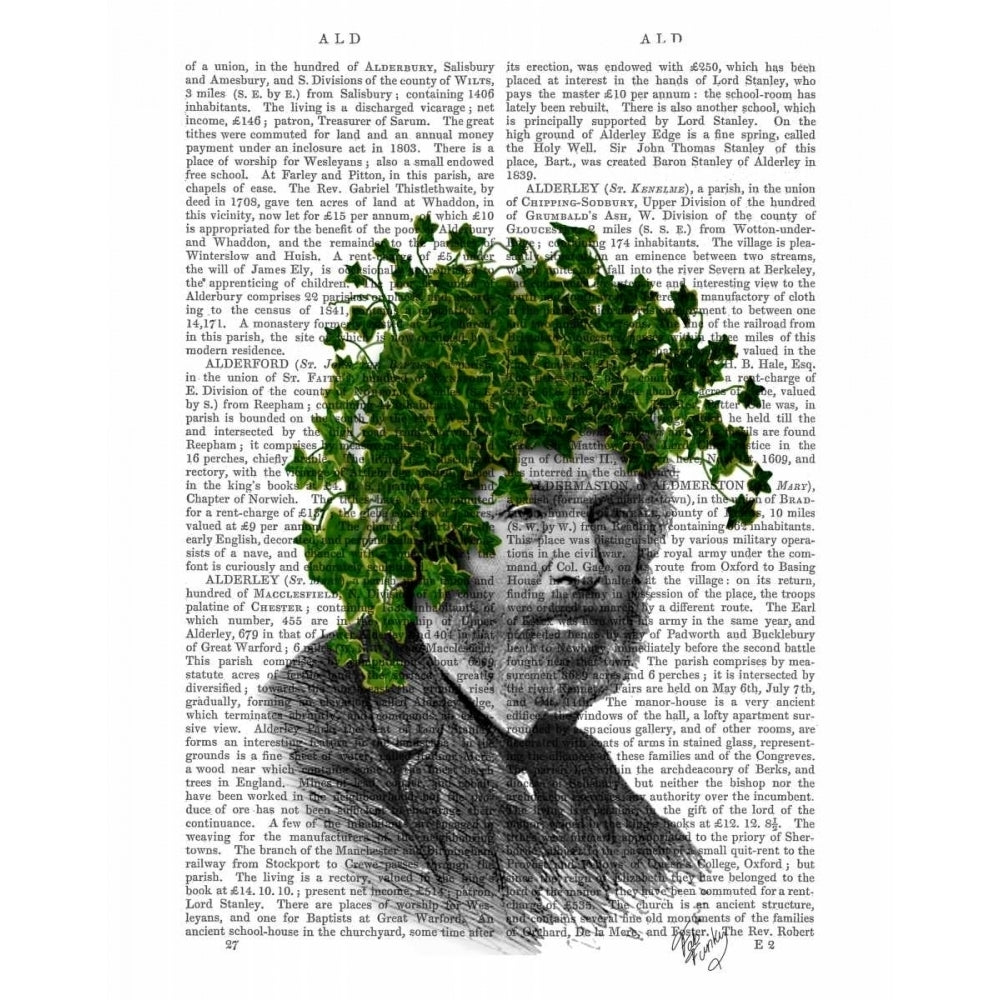 Ivy Head Plant Head Poster Print - Funky Fab-VARPDX190436D Image 1