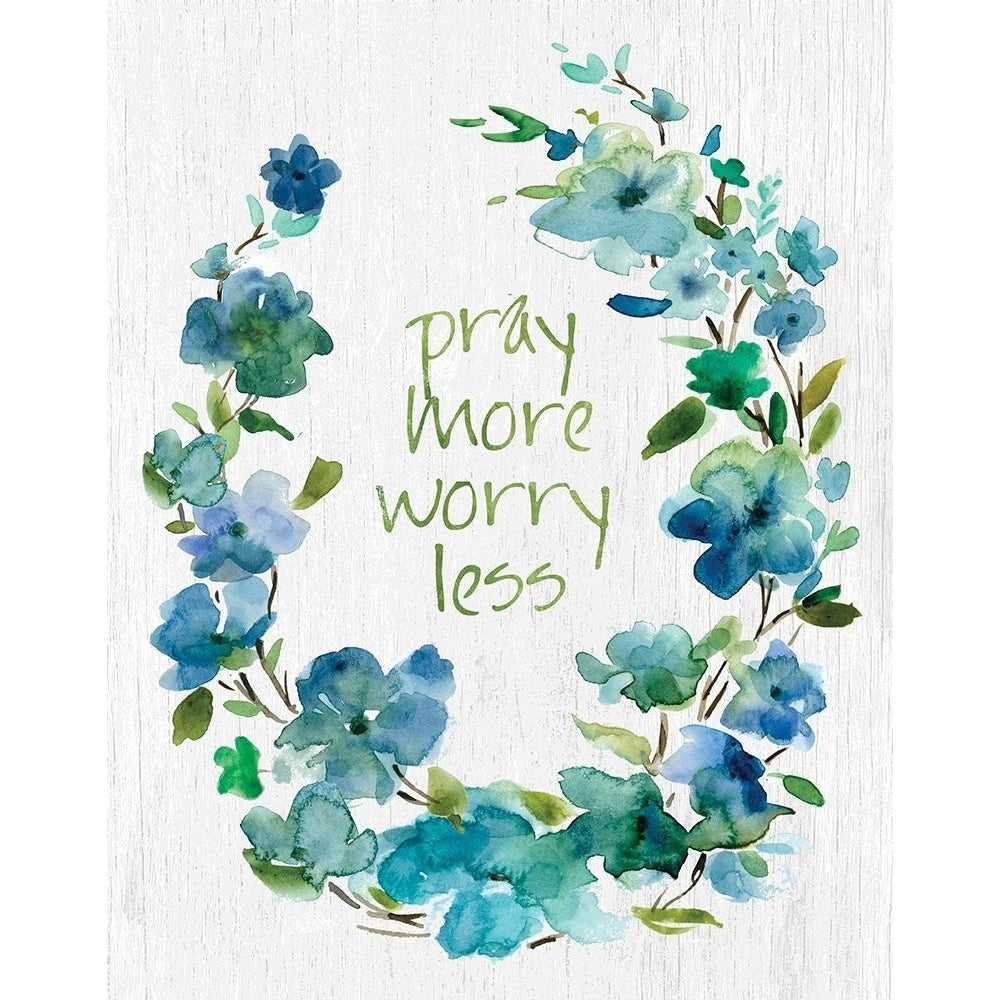 Pray Flower Wreath Poster Print by Carol Robinson-VARPDX19050 Image 2