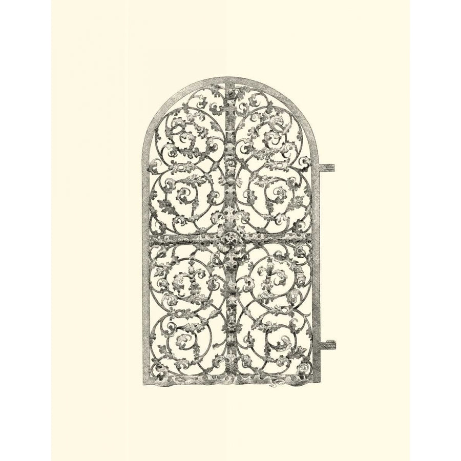 B-W Wrought Iron Gate VII Poster Print - Unknown-VARPDX1904Z Image 1