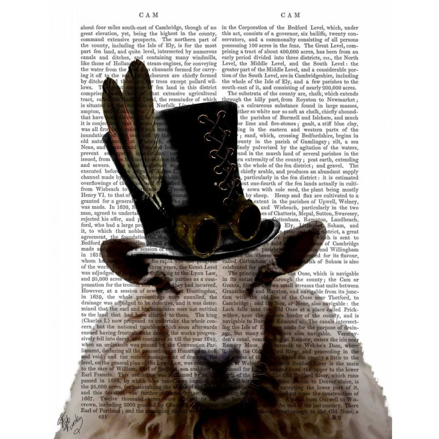 Steampunk Sheep Poster Print - Funky Fab-VARPDX190522D Image 1