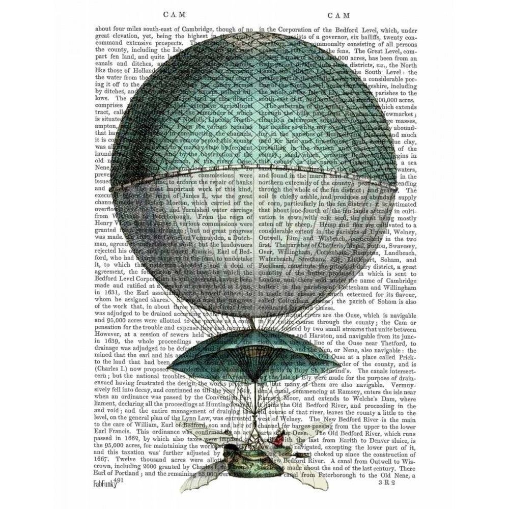 Vaisseau Volant Hot Air Balloon Poster Print - Funky Fab-VARPDX190572D Image 1