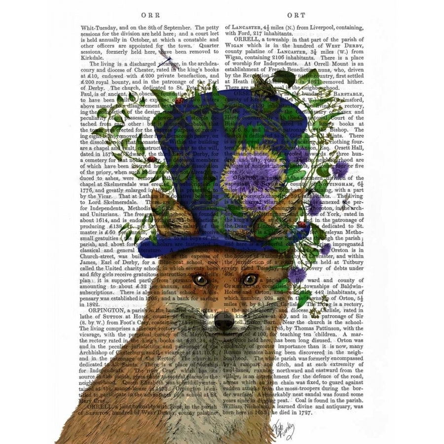 Fox Mad Hatter Poster Print - Funky Fab-VARPDX190622D Image 1