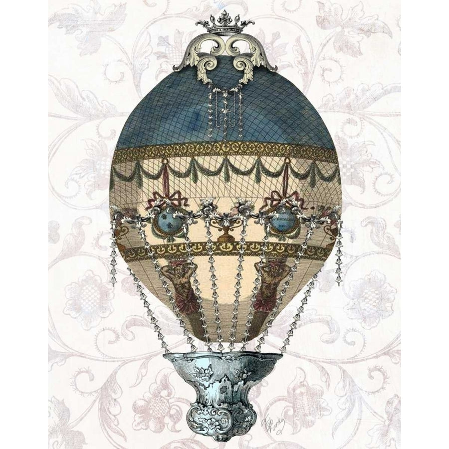 Baroque Balloon Blue and Cream Poster Print - Funky Fab-VARPDX190654D Image 1