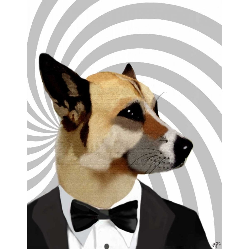 Debonair James Bond Dog Poster Print - Funky Fab-VARPDX190727D Image 1