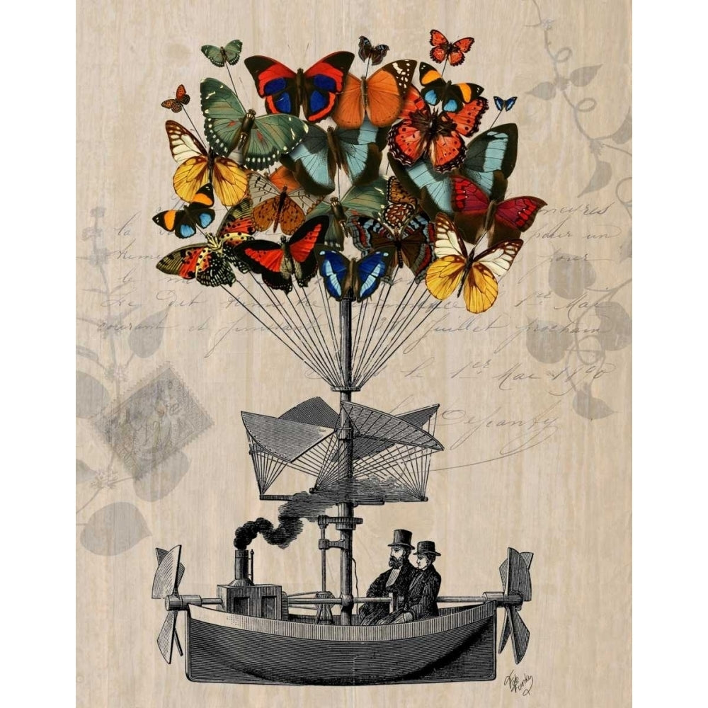 Butterfly Airship Poster Print - Funky Fab-VARPDX190711D Image 1