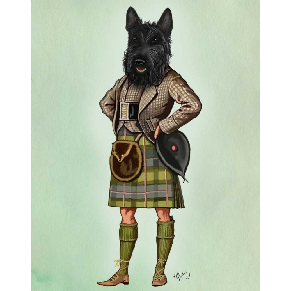 Scottish Terrier in Kilt Poster Print - Funky Fab-VARPDX190725D Image 1