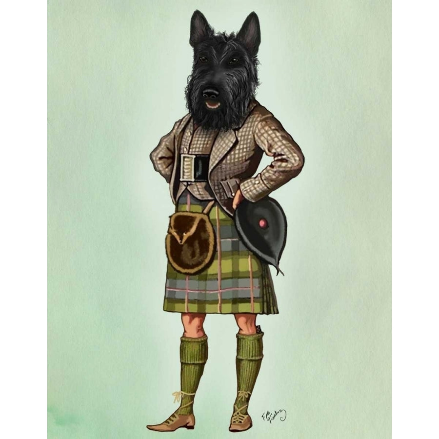 Scottish Terrier in Kilt Poster Print - Funky Fab-VARPDX190725D Image 1