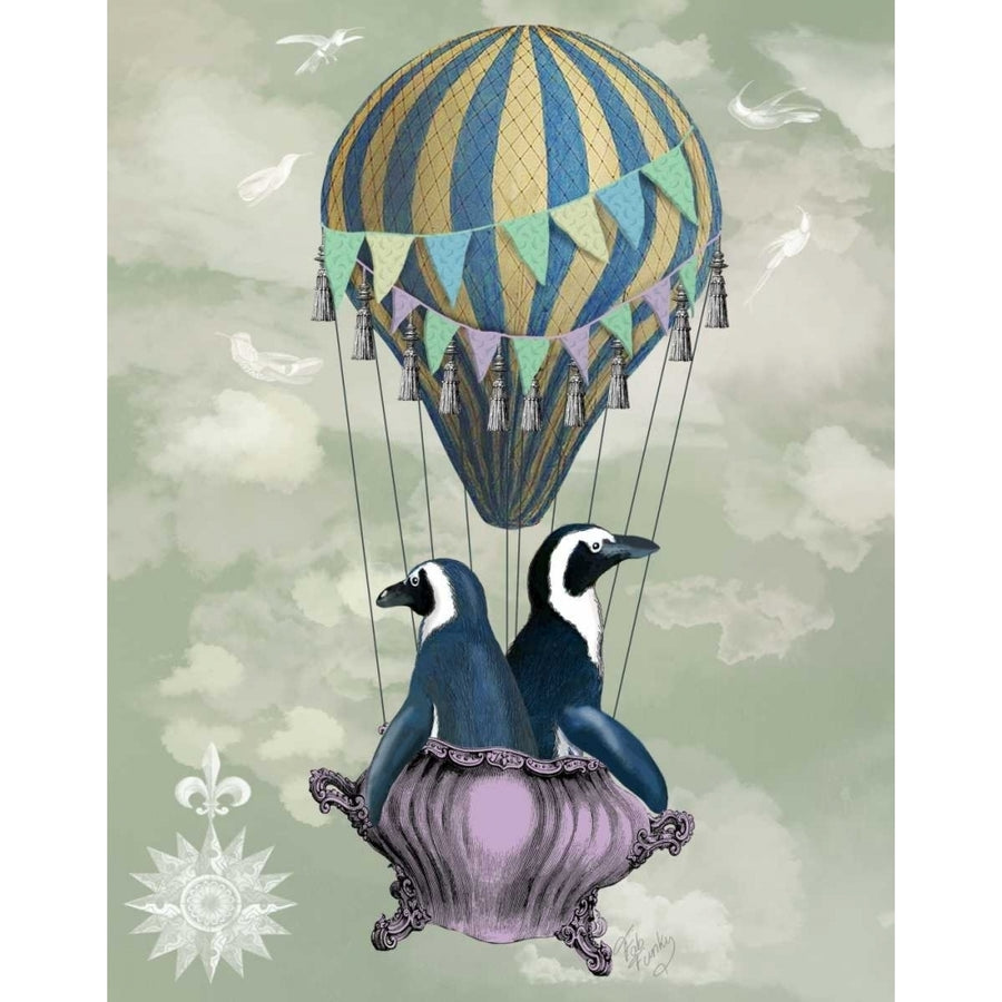 Flying Penguins Poster Print - Funky Fab-VARPDX190710D Image 1