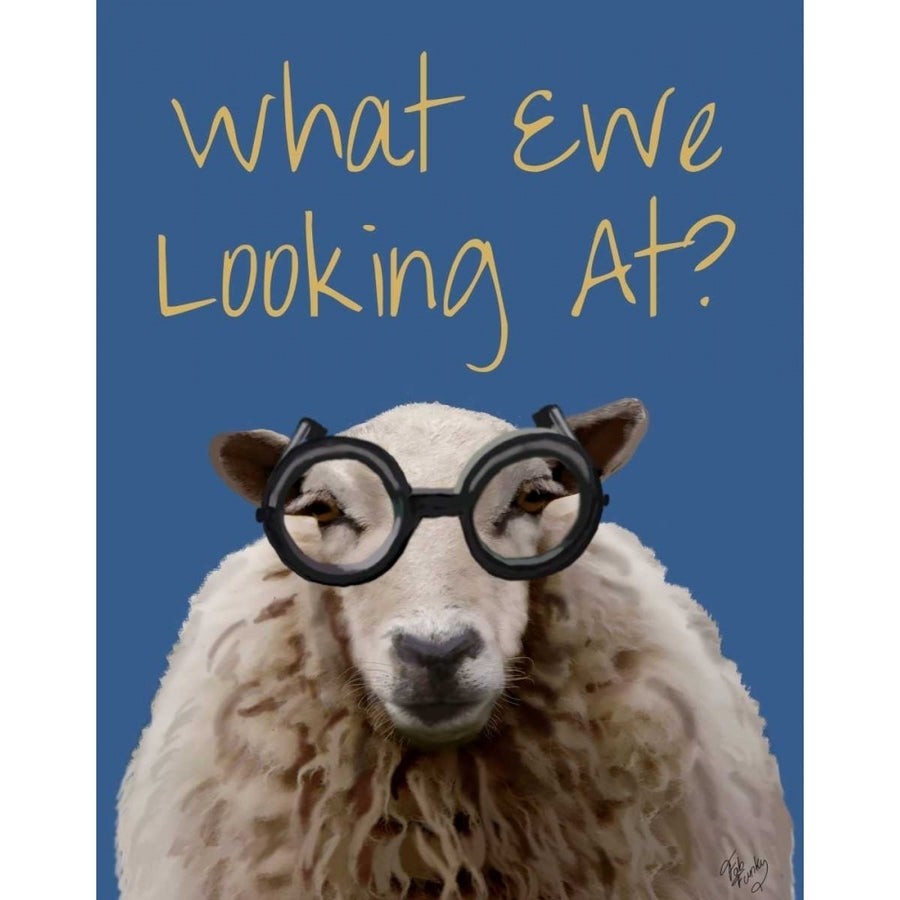 What Ewe Looking At Sheep Print Poster Print - Funky Fab-VARPDX190840D Image 1