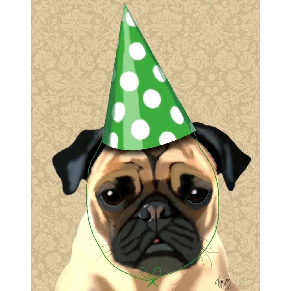 Party Pug Poster Print - Funky Fab-VARPDX190821D Image 1