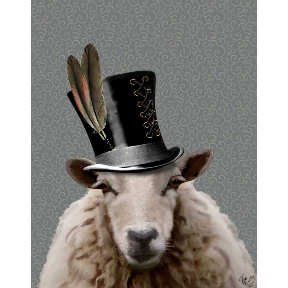 Steampunk Sheep Poster Print - Funky Fab-VARPDX190861D Image 1