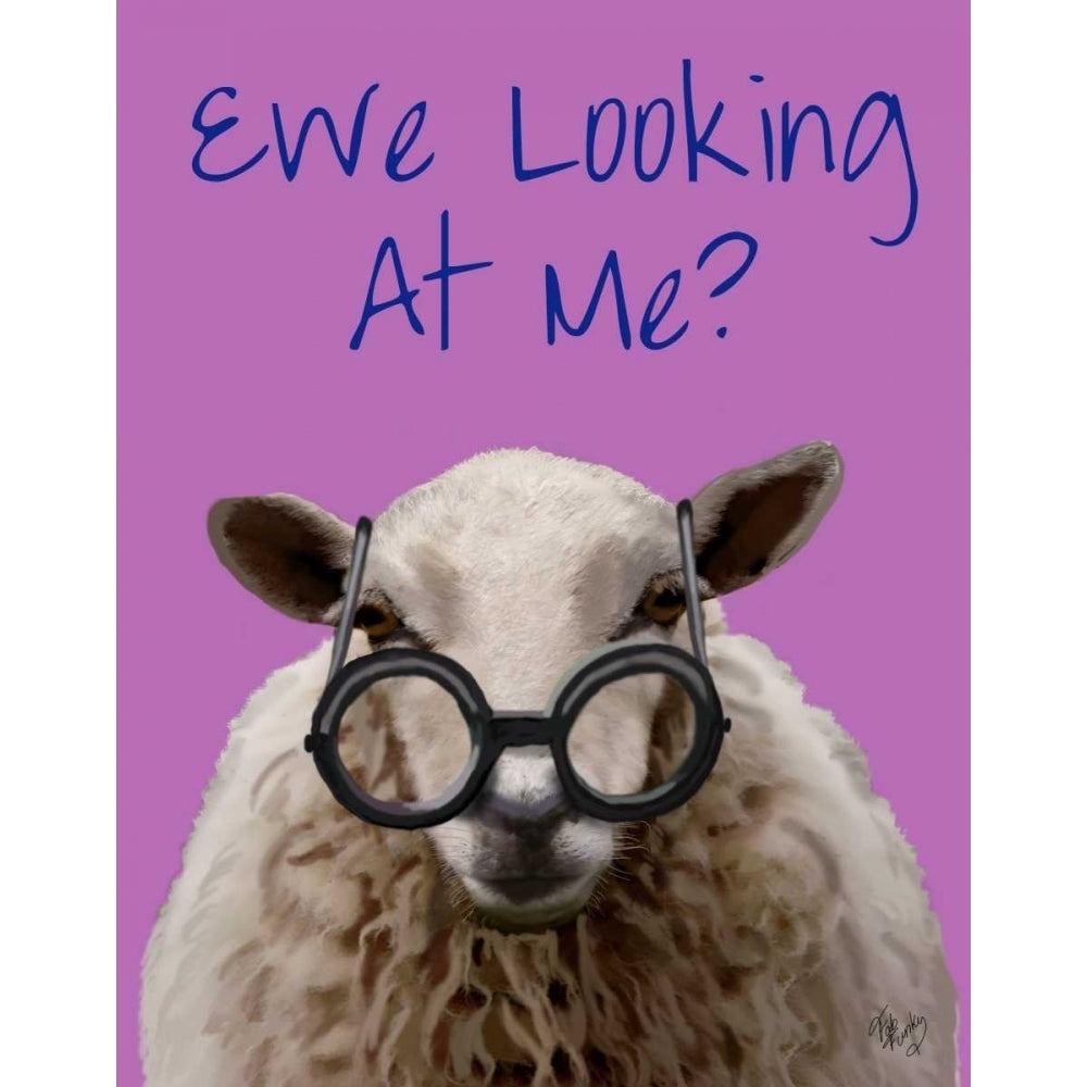 Ewe Looking at Me DeNiro Sheep Poster Print - Funky Fab-VARPDX190841D Image 1