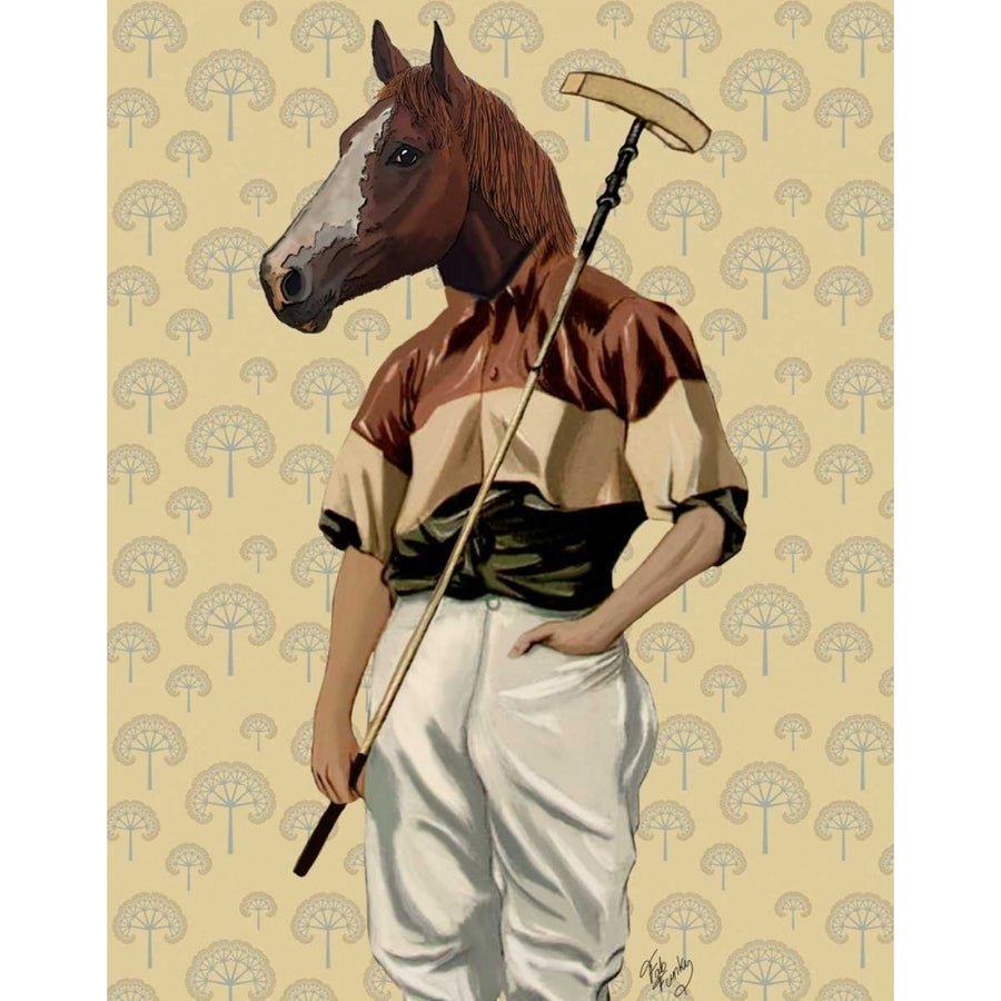 Polo Horse Portrait Poster Print - Funky Fab-VARPDX190854D Image 1