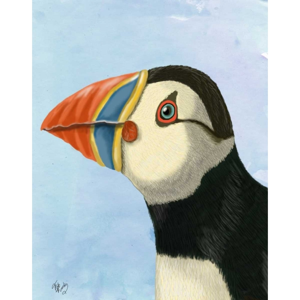 Puffin Portrait Poster Print - Funky Fab-VARPDX190962D Image 1