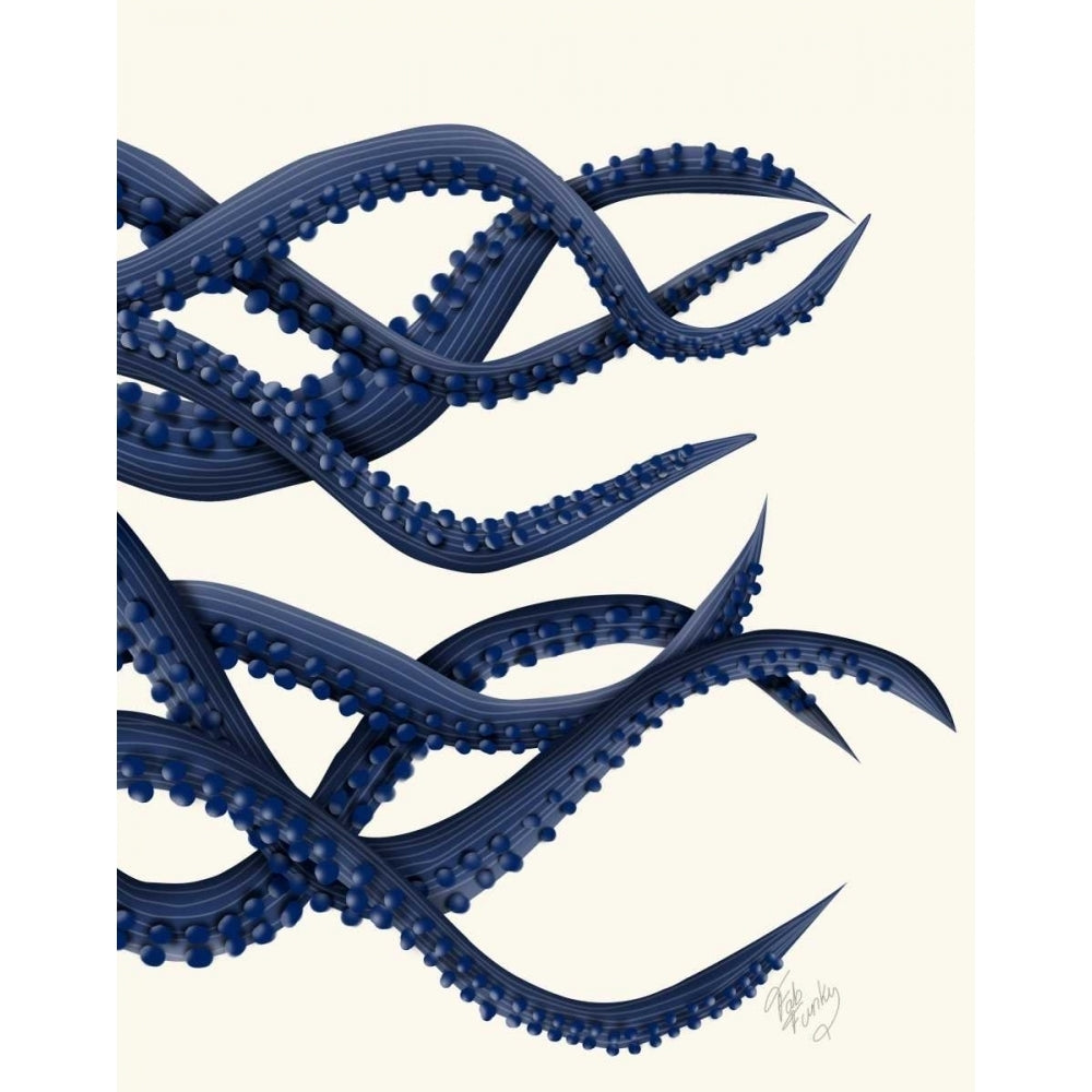 Giant Octopus Blue Triptych c Poster Print - Funky Fab-VARPDX191129D Image 1