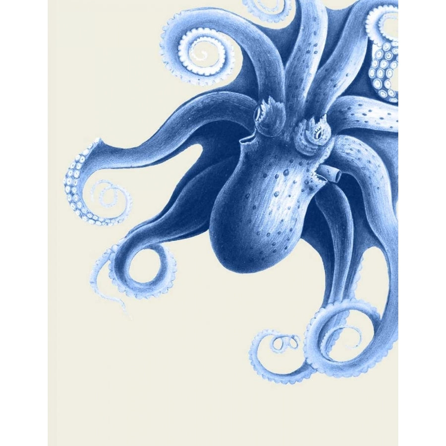 Blue Octopus on Cream f Poster Print - Funky Fab-VARPDX191220D Image 1